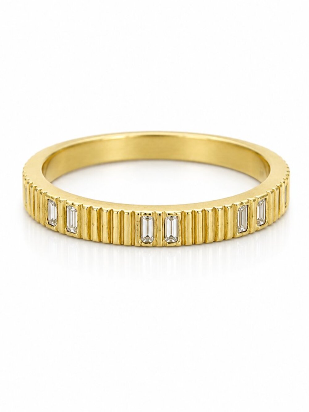 Freida Rothman Gold Over Sterling Silver Stacking Band Ring Size 9 NWT $125 MSRP
